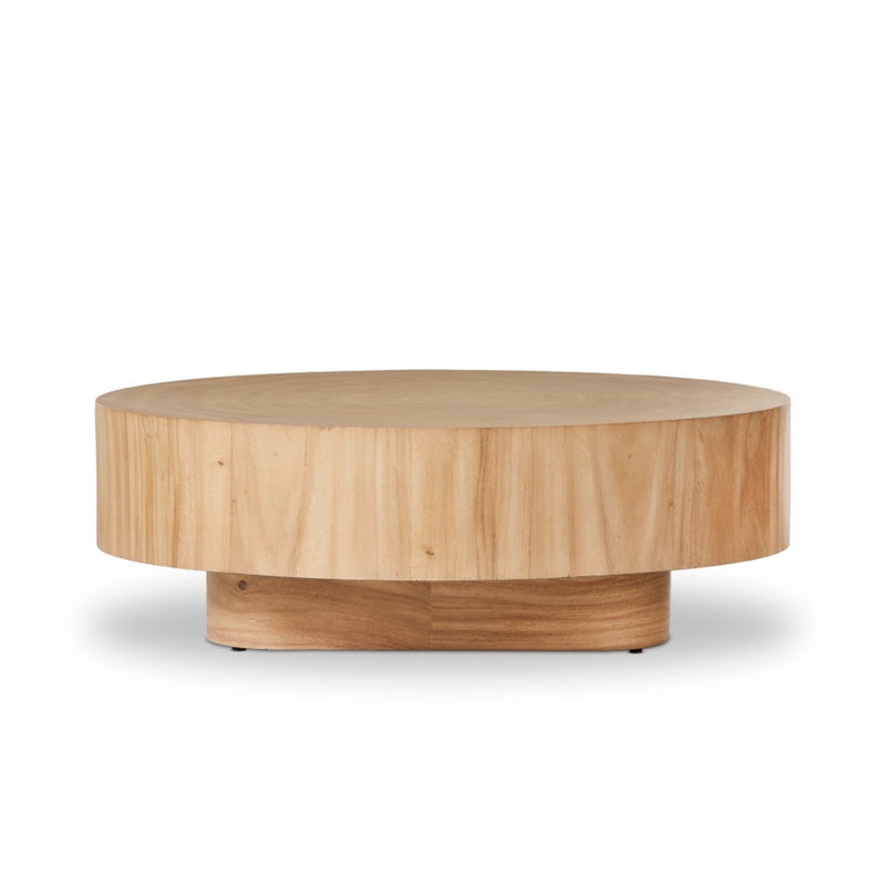 Posta Coffee Table Gold Guanacaste Veneer Angled View 234612-001