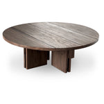 Railay Outdoor Coffee Table Stained Toasted Brown Angled Top View 241029-001