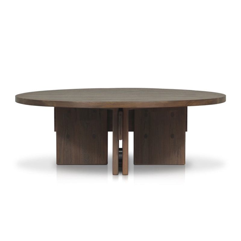 Four Hands Railay Outdoor Coffee Table Stained Toasted Brown Side View