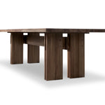 Four Hands Railay Outdoor Dining Table Stained Toasted Brown-FSC Angled View