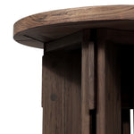 Railay Outdoor End Table Stained Toasted Brown-FSC Cross Stretchers Base 241078-001