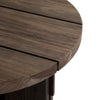 Railay Outdoor End Table Stained Toasted Brown-FSC Rounded Edge Detail Four Hands