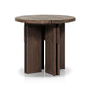 Railay Outdoor End Table Stained Toasted Brown-FSC Angled View 241078-001