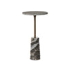 Raven End Table Ebony Marble Angled View Four Hands