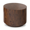 Renan End Table Natural Morado Veneer Angled View Four Hands