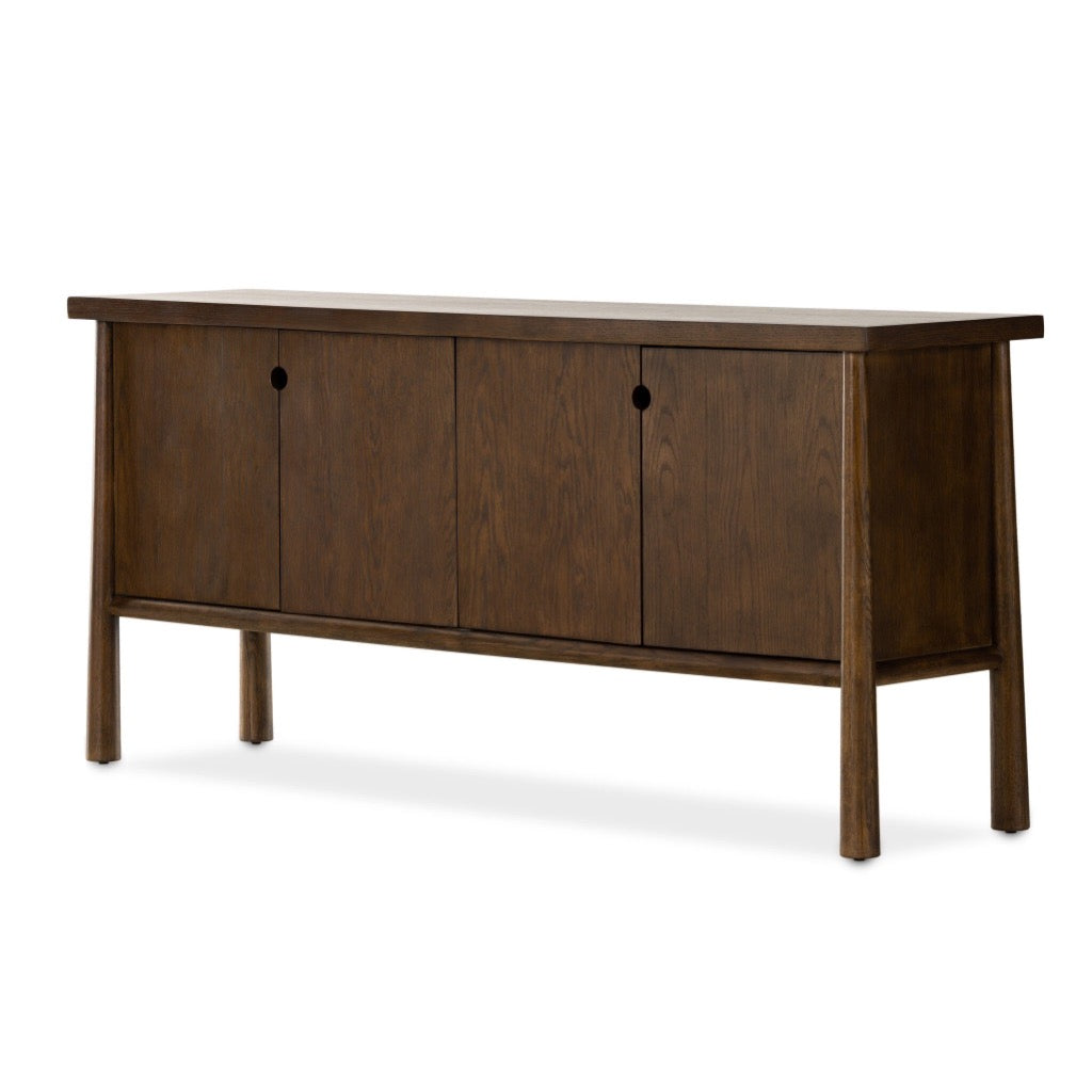 Renaud Sideboard Dark Toasted Oak angled View 234020-001