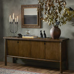 Renaud Sideboard Dark Toasted Oak Staged View Four Hands