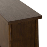 Renaud Sideboard Dark Toasted Oak Top Corner Detail Four Hands