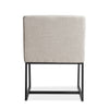 Home Trends & Design Renegade Dining Armchair Off White Linen Back View