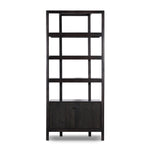 Four Hands Reza Bookcase Worn Black Acacia Front Facing View