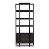 Reza Bookcase Worn Black Acacia Back View Four Hands