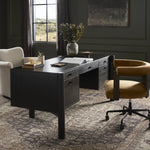 Reza Desk Worn Black Parawood Staged View 242780-002