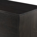 Reza Media Console Worn Black Parawood Acacia Wood Corner 108962-003