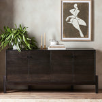 Reza Sideboard Worn Black Parawood Staged View 109029-003