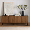 Riggs Media Console Amber Oak Staged View Four Hands