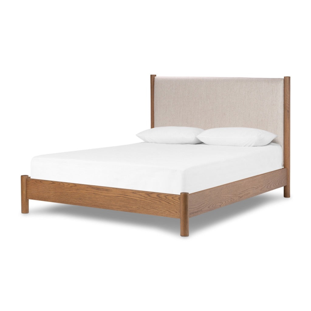 Roark Bed Essence Natural Angled View Four Hands