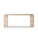 Romano Console Table Desert Taupe Marble Back View 237777-001