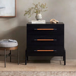 Rosedale 3 Drawer Dresser Ebony Oak Staged View Four Hands