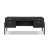 Rosedale Executive Desk Ebony Oak Veneer Front Facing View Four Hands