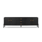 Four Hands Rosedale Media Console Ebony Oak Veneer Front Facing View