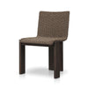 Roxy Outdoor Dining Chair Faux Dark Hyacinth Angled View Four Hands