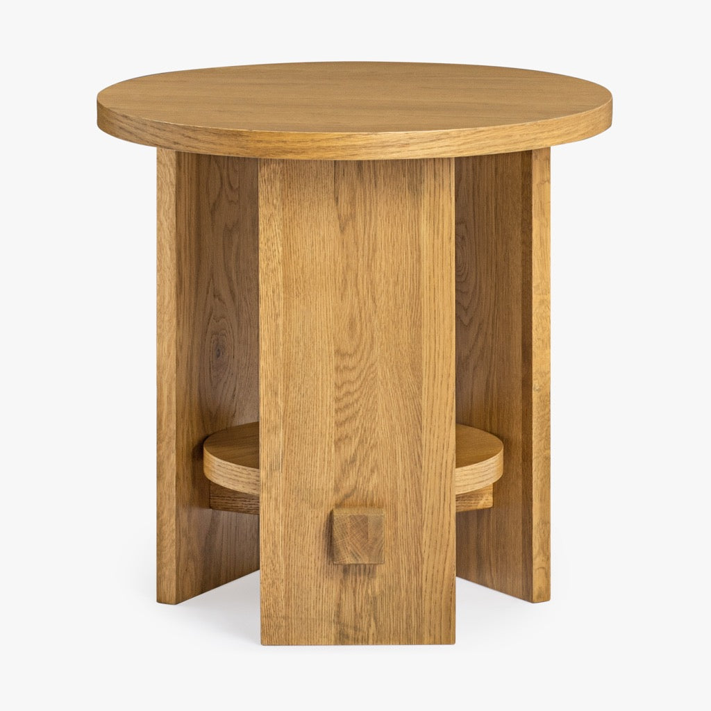 Saguaro Oak End Table Natural Angled View Co.House Designs