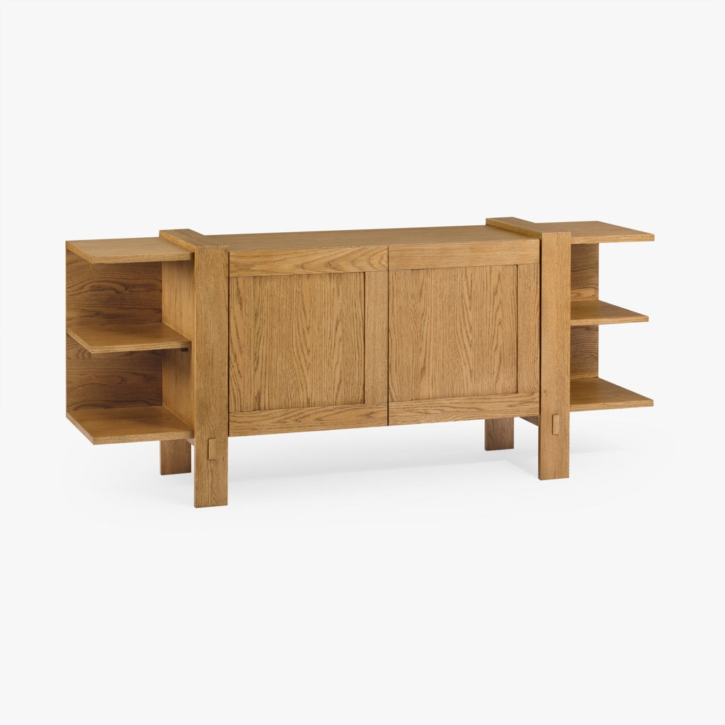 Saguaro Oak Sideboard Natural Angled View CH-1001708-VN14-FN-ST-BF-NT-OS