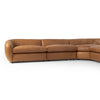 Saldana 5-Piece Sectional Lorento Cognac front Facing View 246601-001