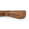 Saldana 5-Piece Sectional Lorento Cognac angled View Four Hands