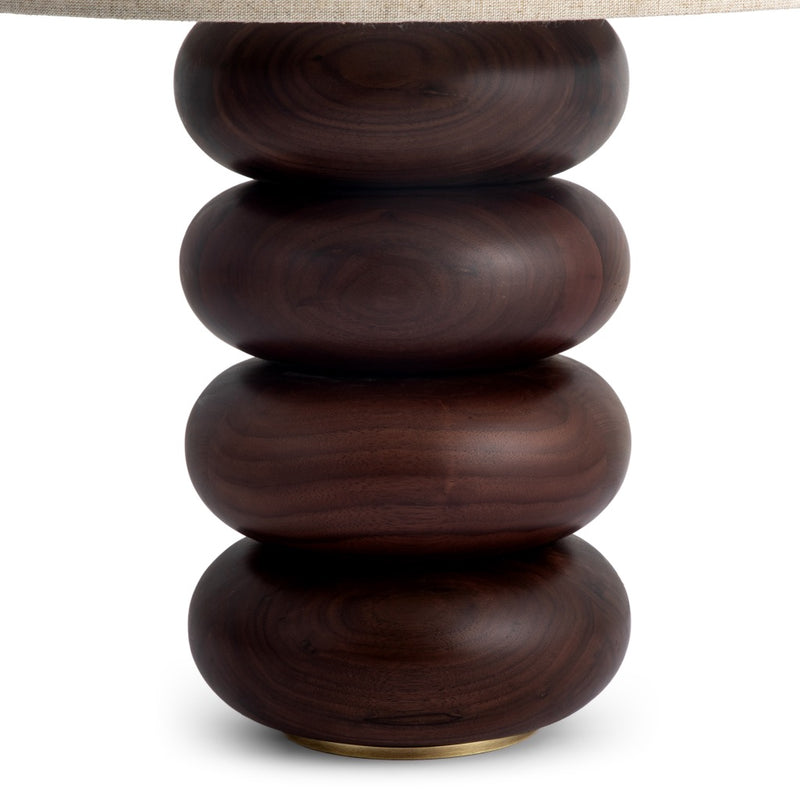 Sandia Table Lamp Walnut Rounded Base Co.House Designs