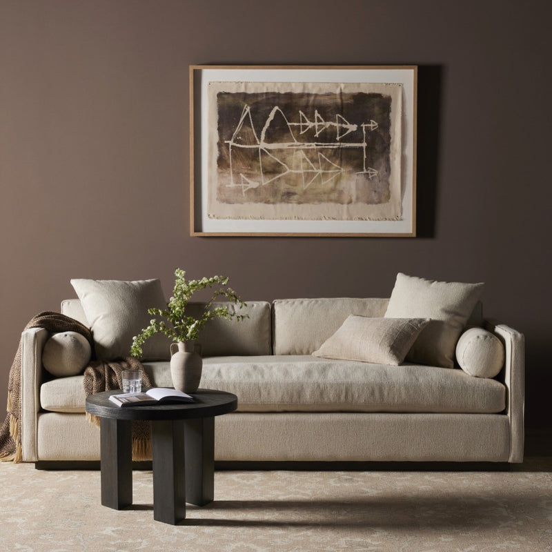 Sawyer Sofa Antwerp Natural Staged View Four Hands