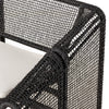 Selma Outdoor Sofa Faux Black Hyacinth Woven Texture Armrest Four Hands