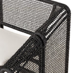 Selma Outdoor Sofa Faux Black Hyacinth Woven Texture Armrest Four Hands