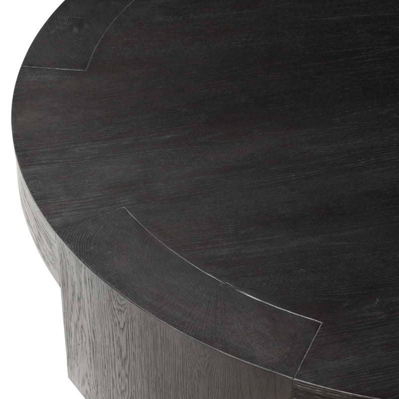 Sheffield Coffee Table Charcoal Oak Veneer Rounded Tabletop 234303-004