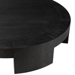 Sheffield Coffee Table Charcoal Oak Veneer Angled View Thick Legs 234303-004