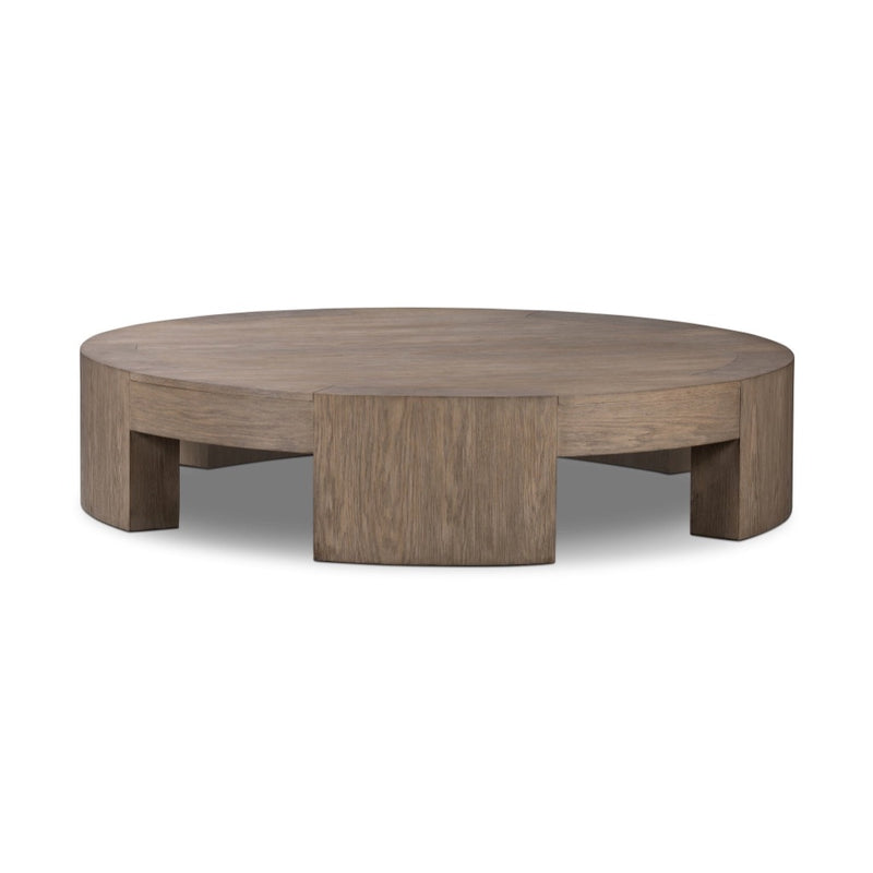 Sheffield Large Coffee Table Warm Natural Flat Oak Veneer Angled View