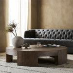 Sheffield Large Coffee Table Warm Natural Flat Oak Veneer Staged View