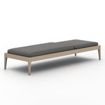 Sherwood Outdoor Chaise Charcoal Angled View Four Hands