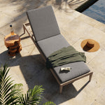 Sherwood Outdoor Chaise Charcoal Staged View Four Hands