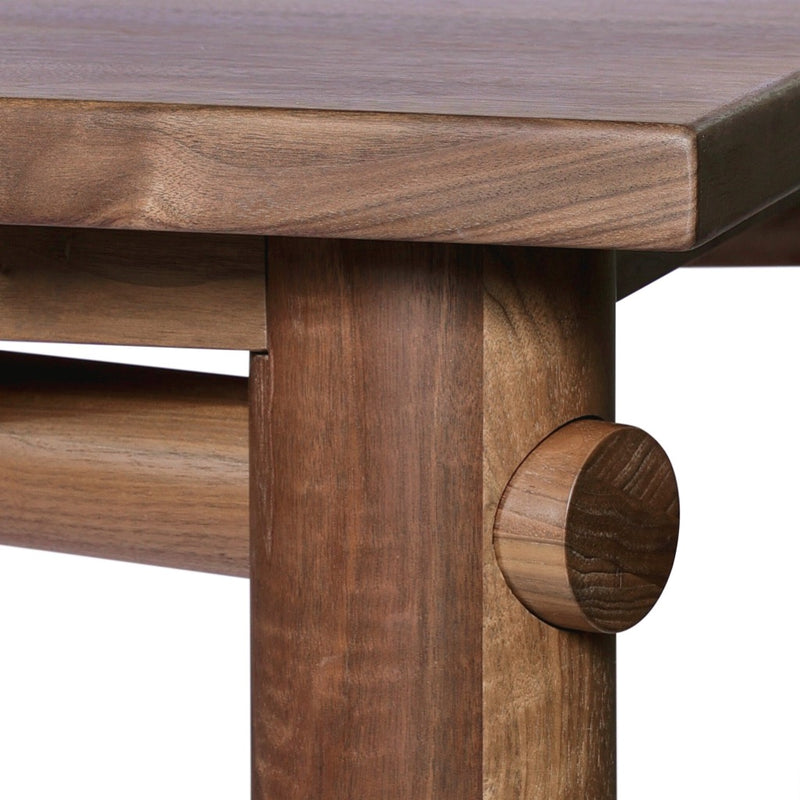 Shevone Dining Table Natural Walnut Veneer Joint Details Four Hands