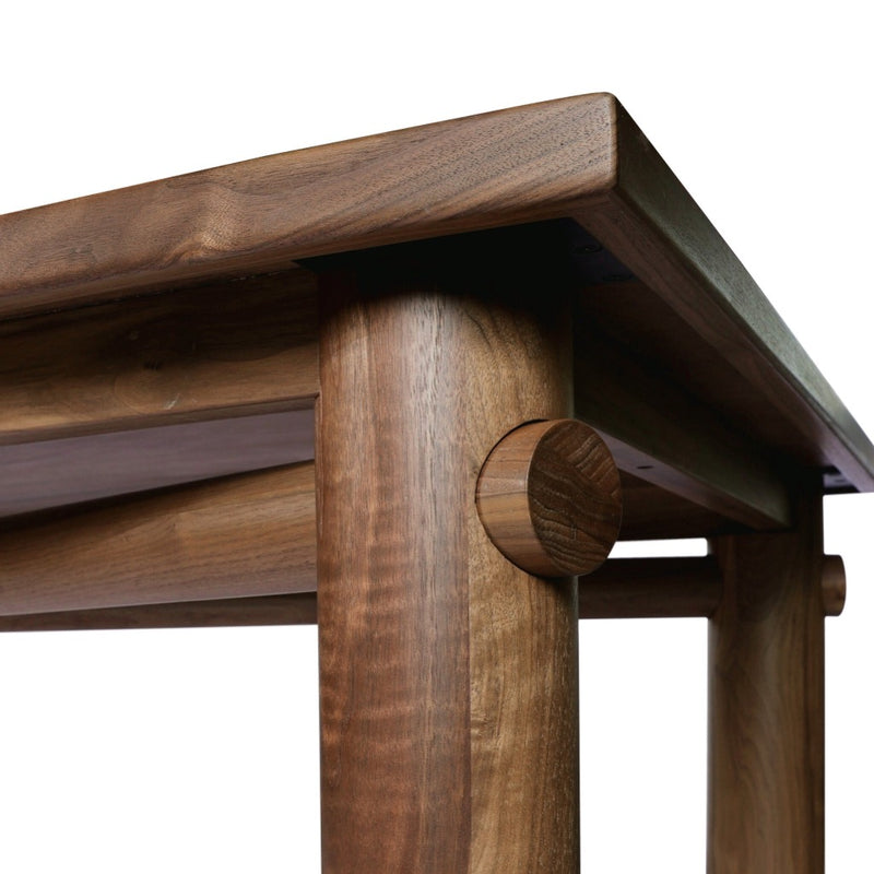 Shevone Dining Table Natural Walnut Veneer Joint Details Four Hands