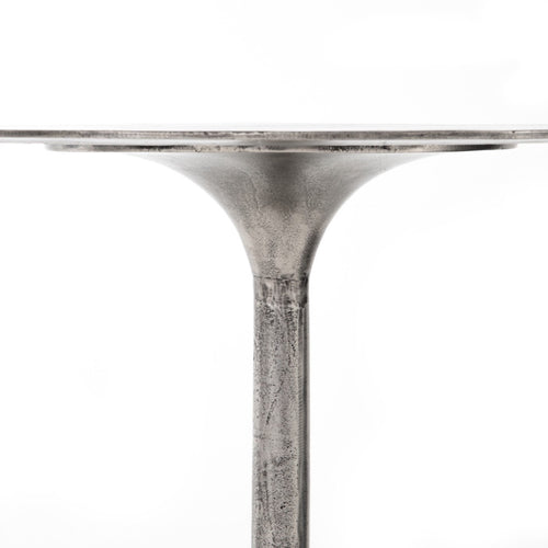 Simone Bar Table Raw Antique Nickel Slim Tabletop Detail IMAR-214A