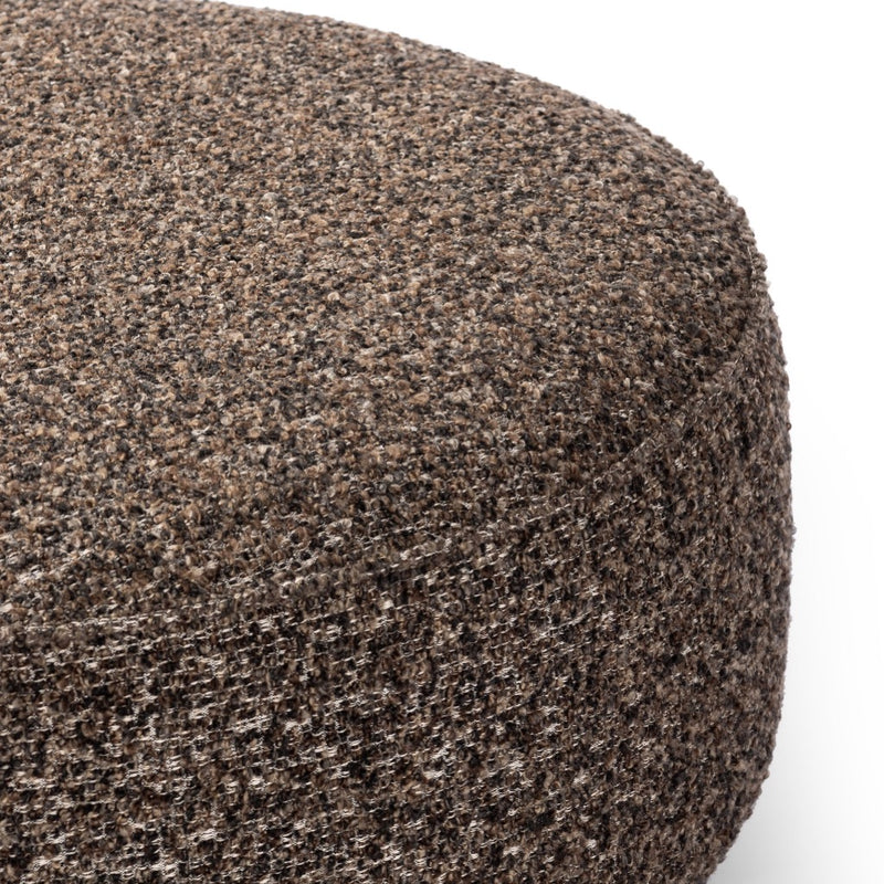 Four Hands Sinclair Large Round Ottoman Ivan Granite Fabric