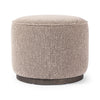 Four Hands Sinclair Round Ottoman Barrow Taupe Side View