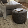 Sinclair Round Ottoman Ivan Granite Staged View Four Hands