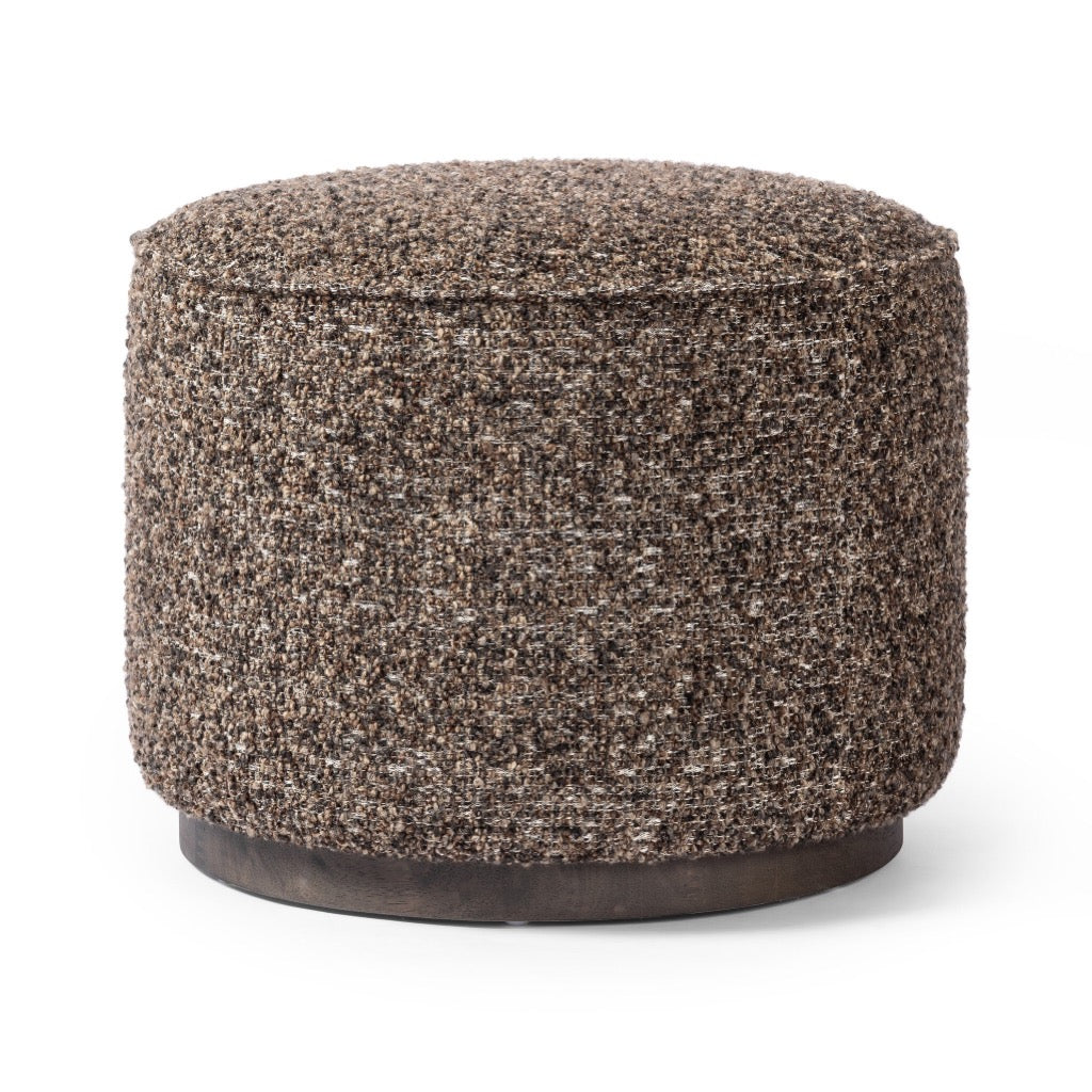 Sinclair Round Ottoman Ivan Granite Angled View 106074-018