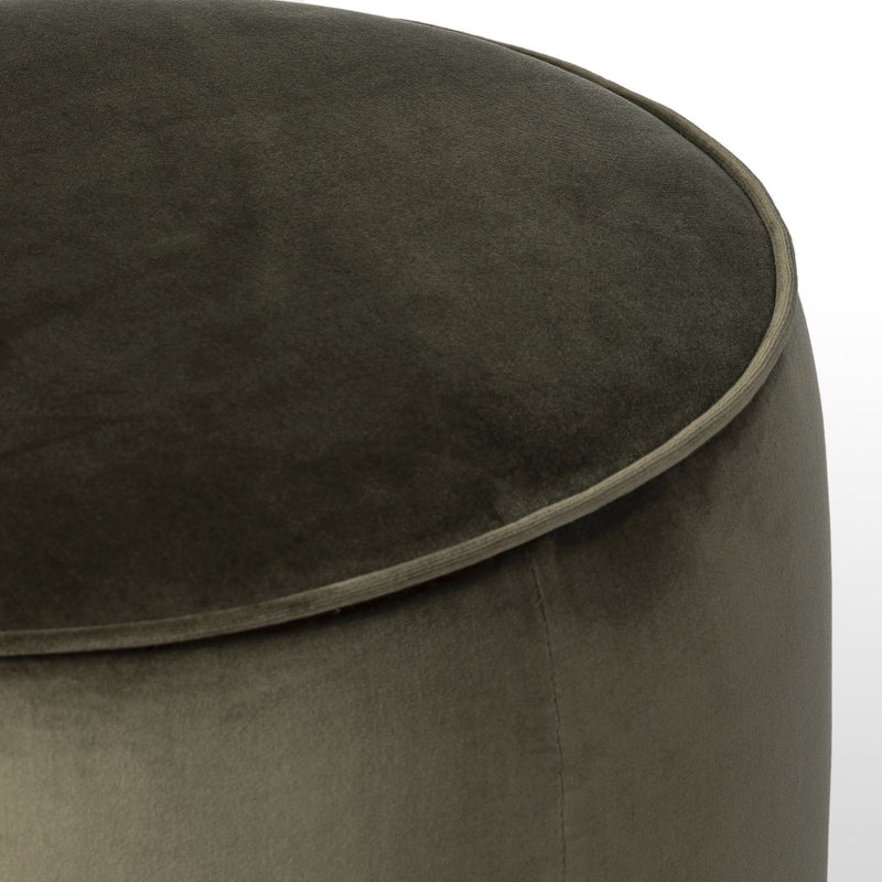 Sinclair Round Ottoman Surrey Olive Rounded Edge 106074-019