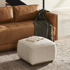 Sinclair Square Ottoman Knoll Natural Staged View Four Hands