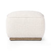 Four Hands Sinclair Square Ottoman Knoll Natural Side View