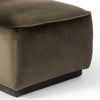 Sinclair Square Ottoman Surrey Olive Velvety Fabric 238547-012